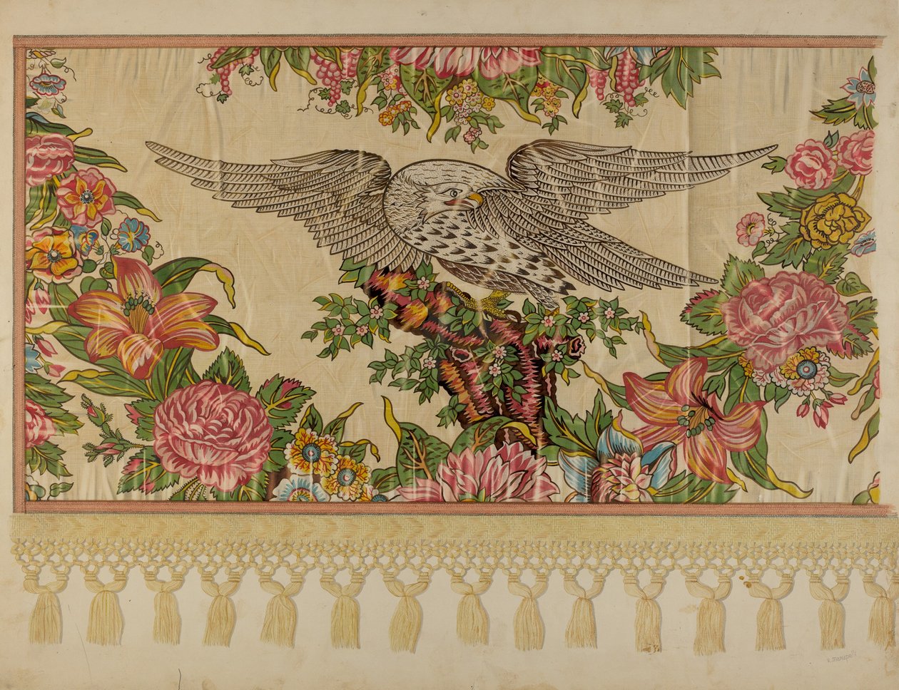 Cantonnière en chintz pour lit à baldaquin - Raymond Manupelli