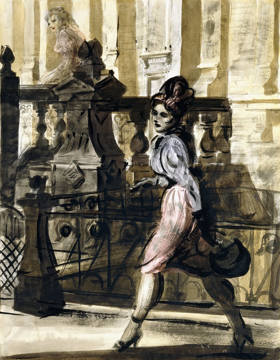 Promenade dans le centre-ville - Reginald Marsh