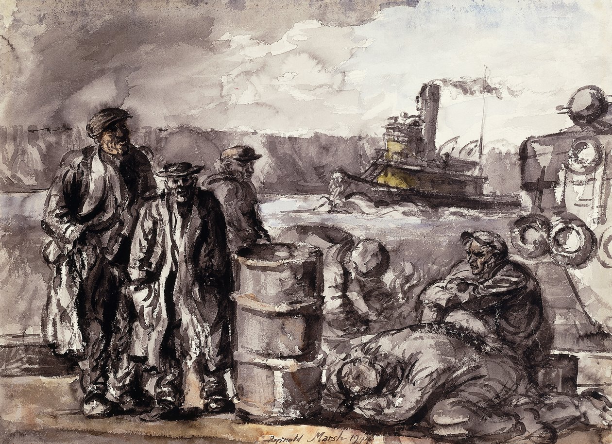 Sur les quais - Reginald Marsh