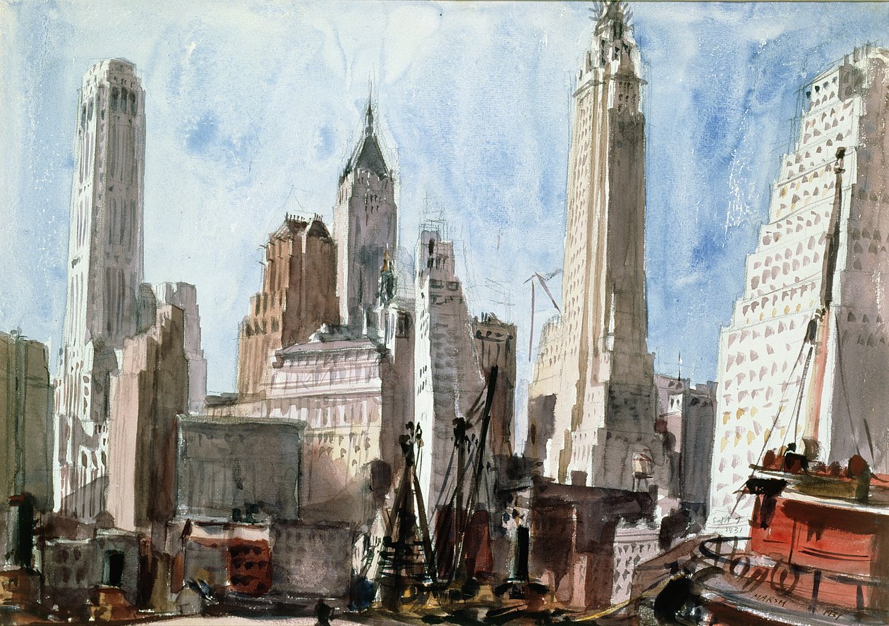 Gratte-ciel - Reginald Marsh