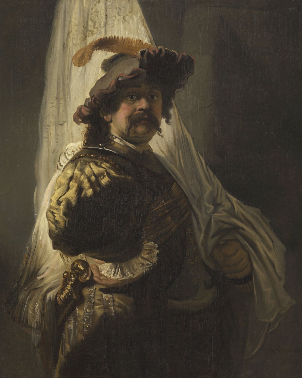 Le Porte-drapeau - Rembrandt van Rijn