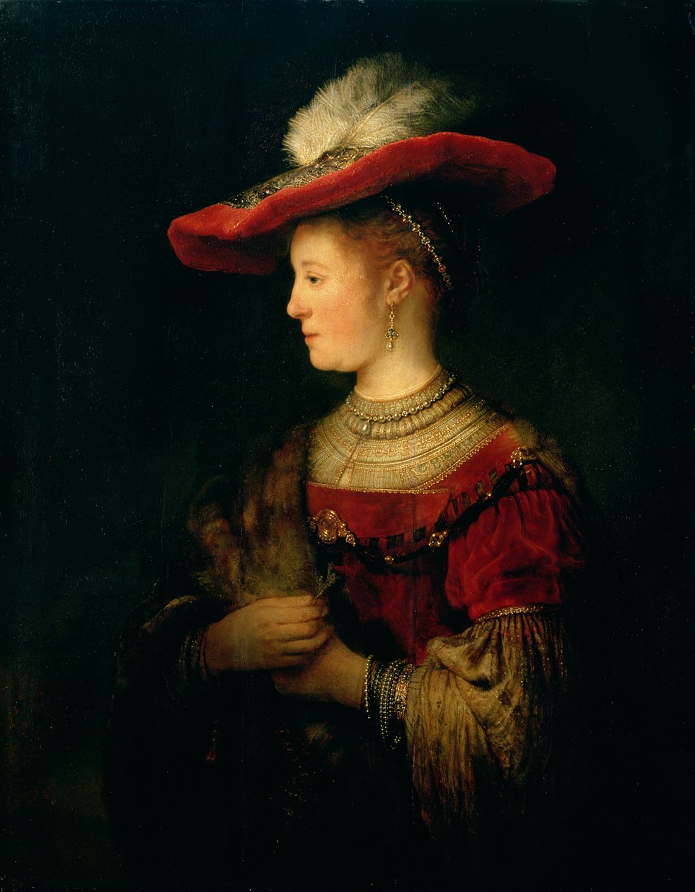 Portrait de Saskia van Uylenburgh (1612-42) - Rembrandt van Rijn