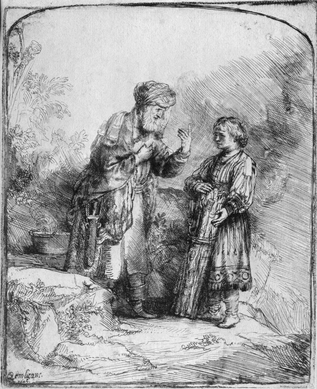 Abraham et Isaac, 1645 - Rembrandt van Rijn