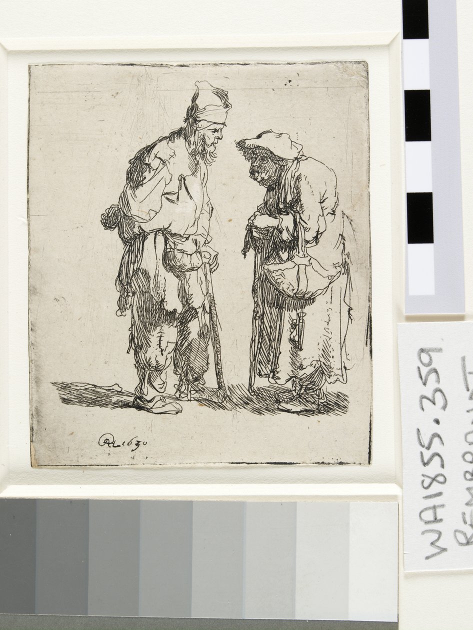 Mendiant et mendiante conversant, 1630 - Rembrandt van Rijn