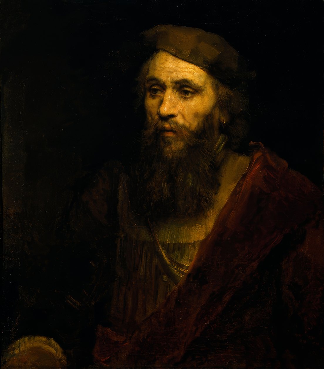Homme barbu avec une casquette - Rembrandt van Rijn