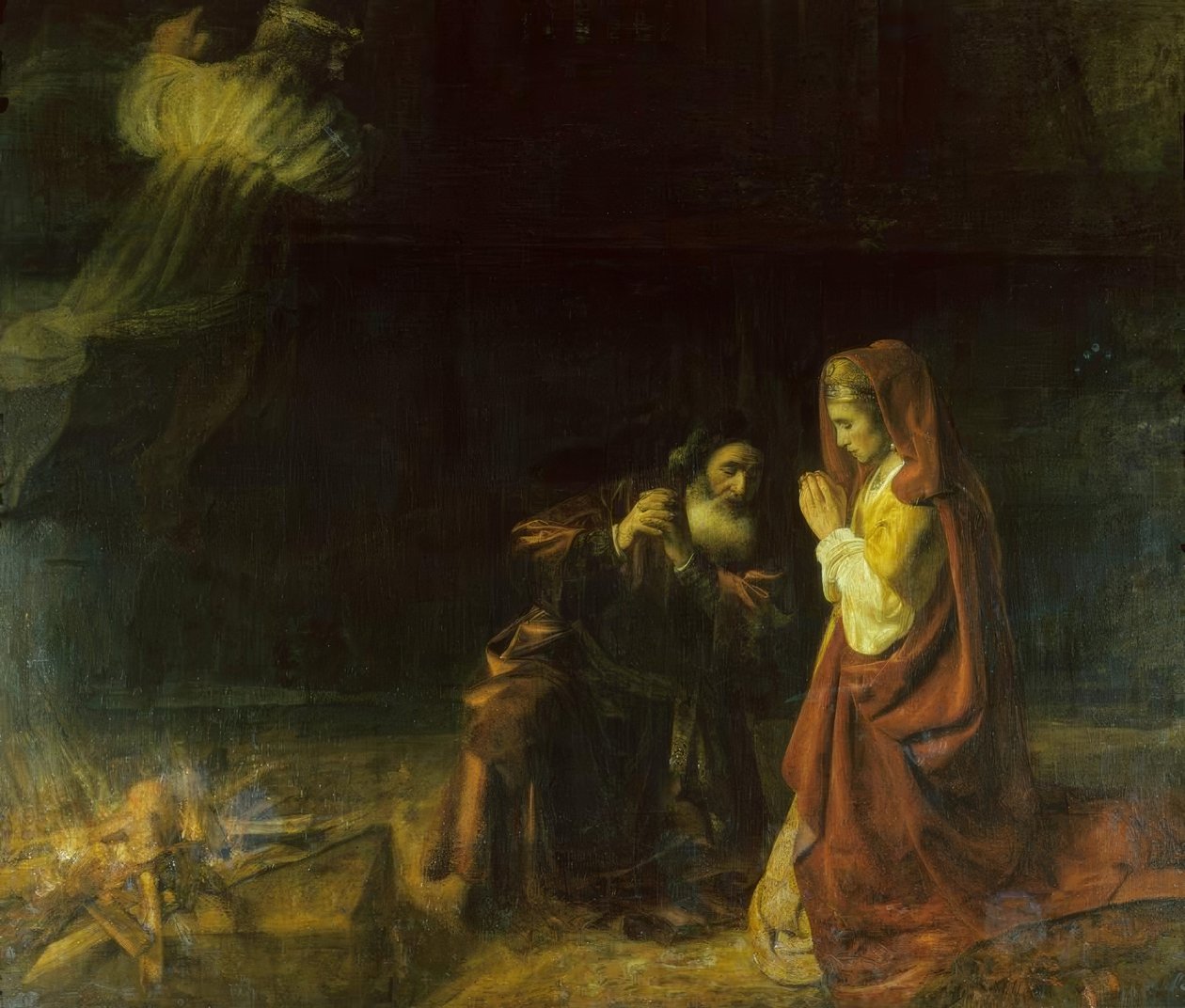 Le Sacrifice de Manoach - Rembrandt van Rijn