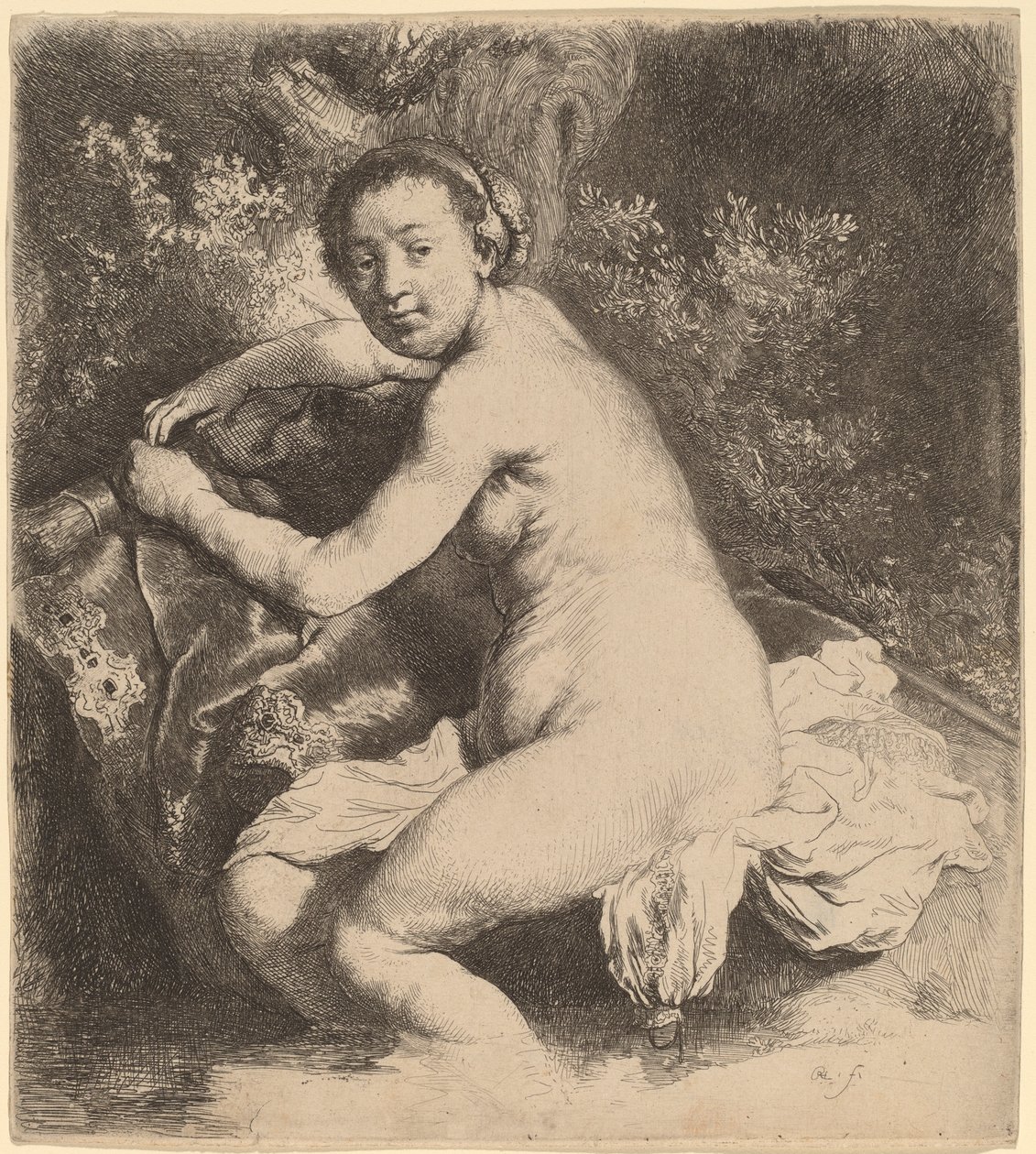 Diane au bain - Rembrandt van Rijn