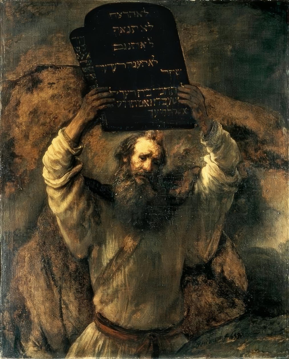 Moïse brisant les tables de la loi - Rembrandt van Rijn