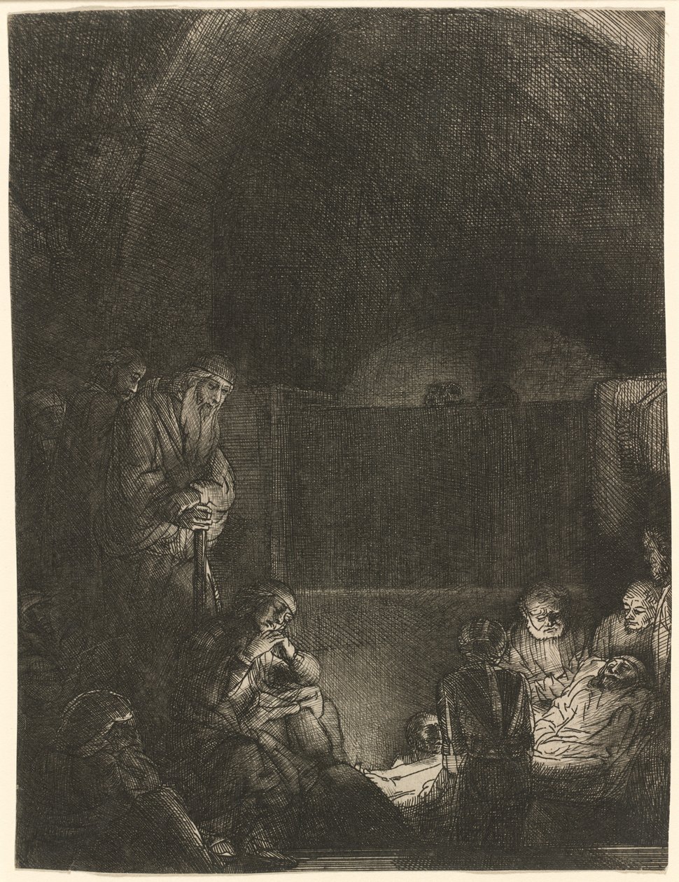 La mise au tombeau - Rembrandt van Rijn