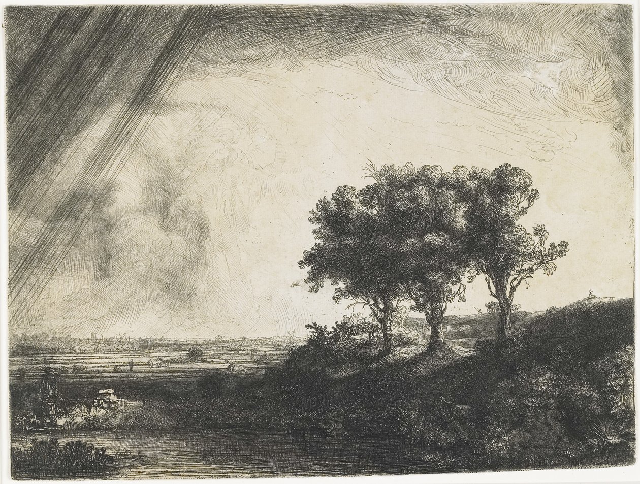 Les trois arbres, 1643 - Rembrandt van Rijn