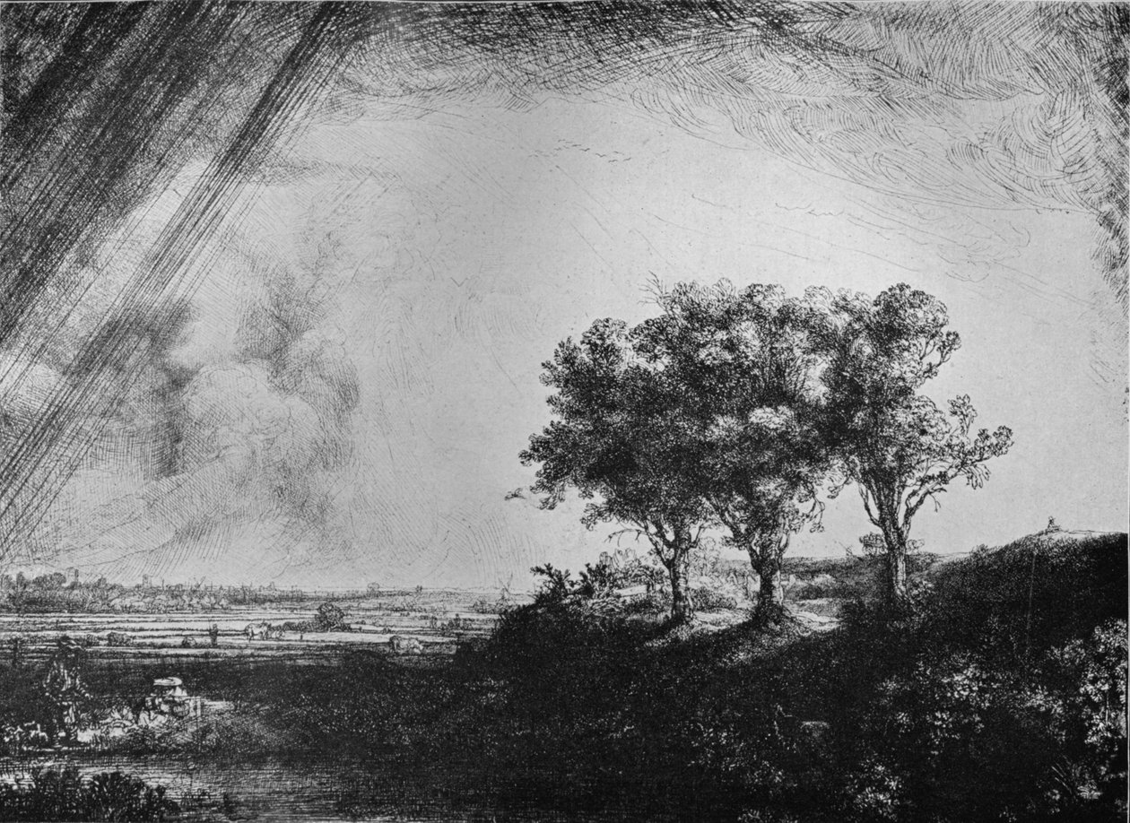 Les Trois Arbres, 1643 - Rembrandt van Rijn