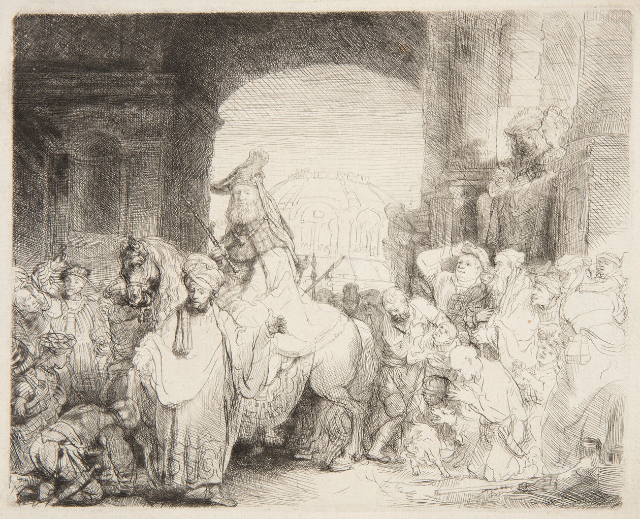 Triomphe de Mardochée - Rembrandt van Rijn