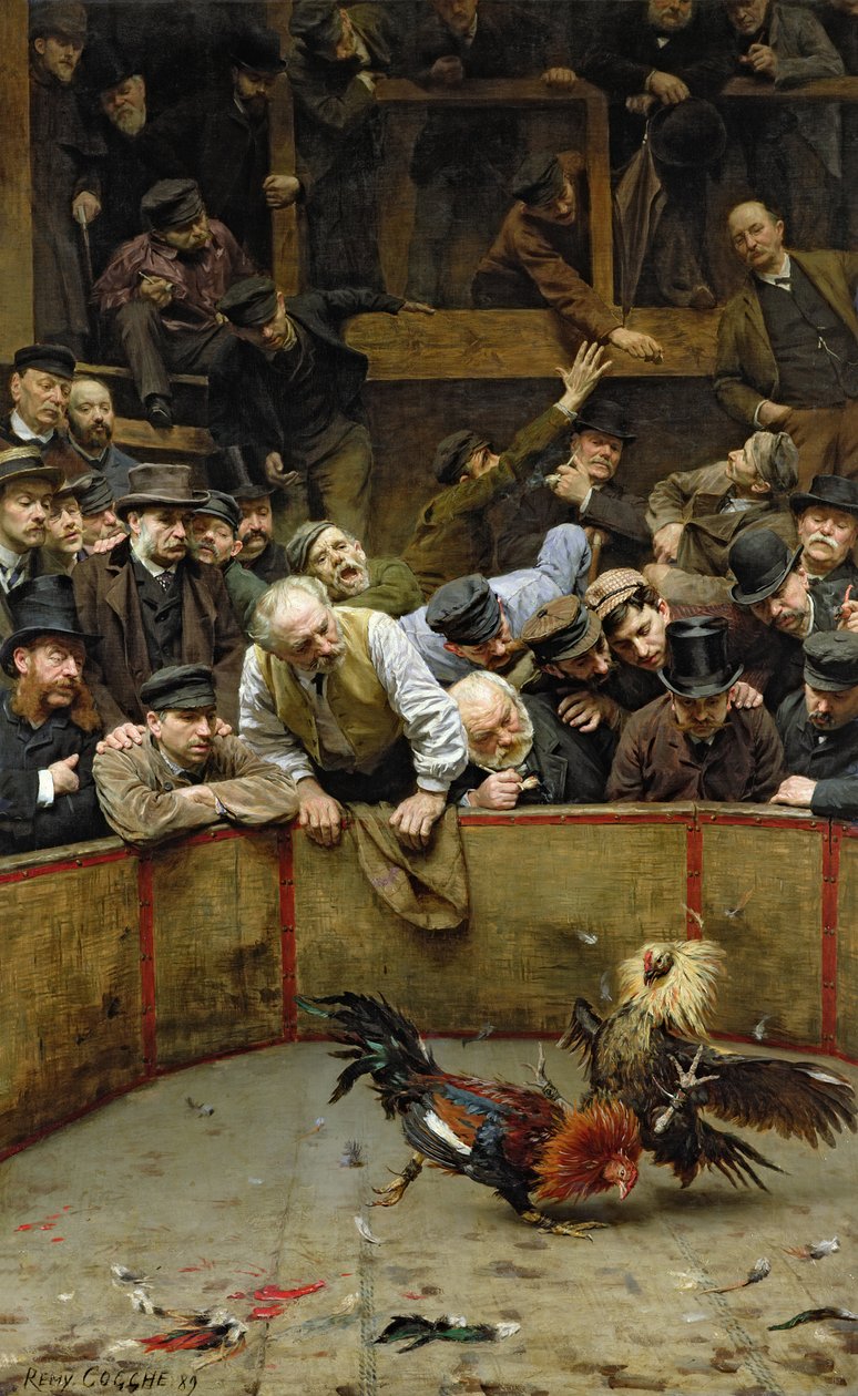 Le Combat de Coqs, 1889 - Remy Cogghe