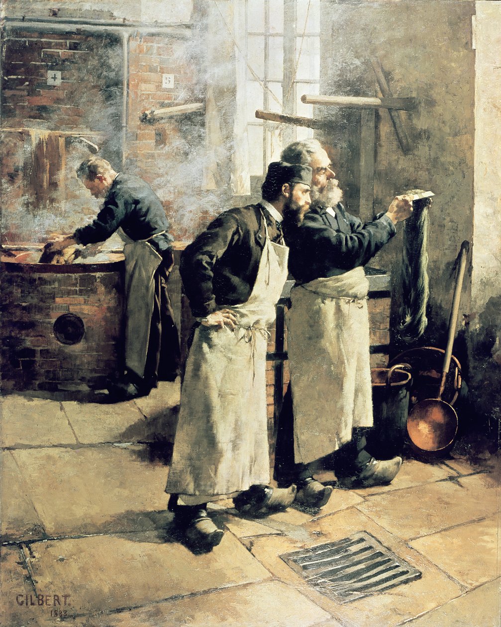 Atelier de teinture aux Gobelins, XIXe siècle - Rene Joseph Gilbert