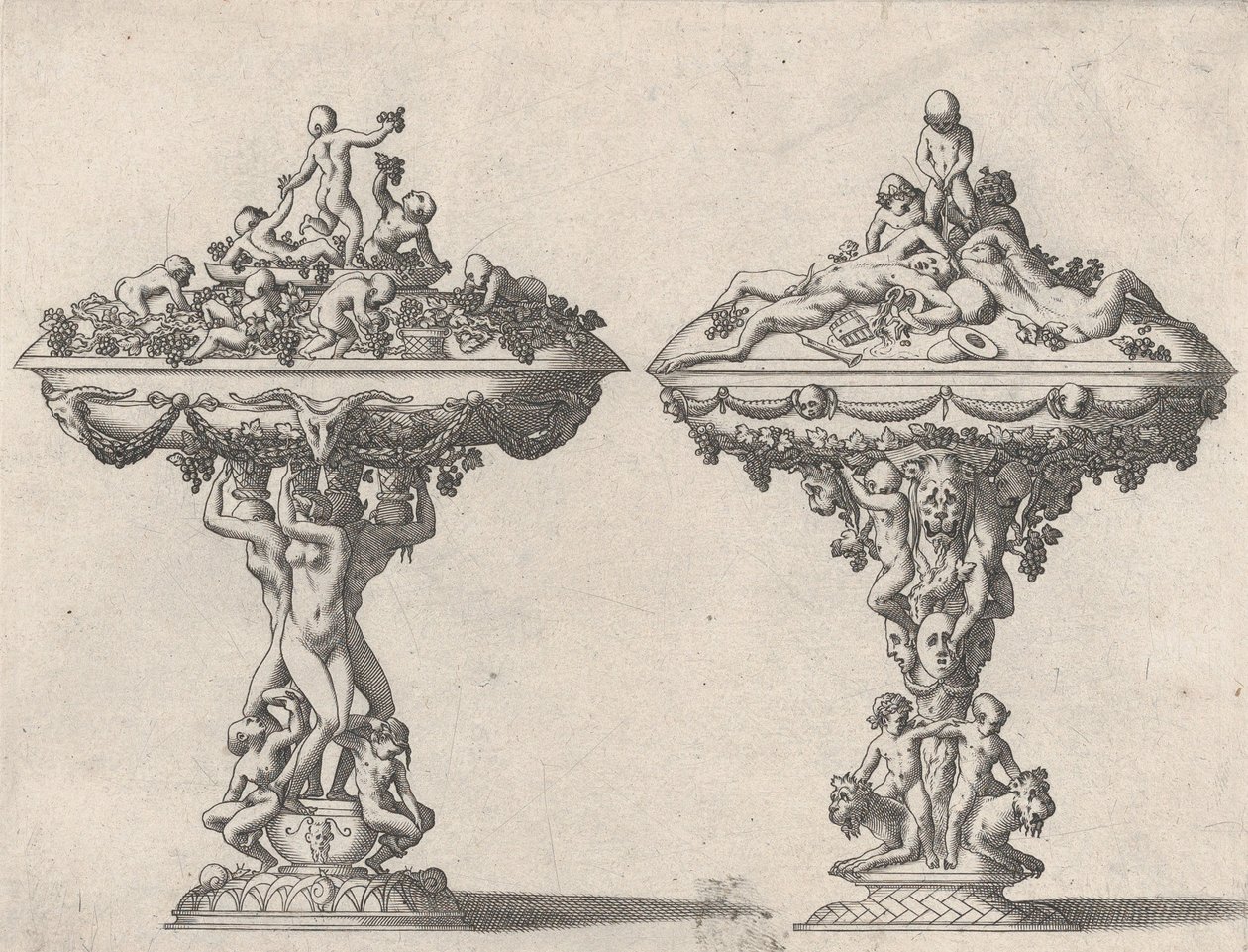 Deux tasses, 16e-17e siècle - Rene Boyvin