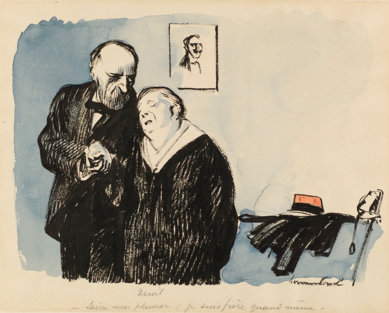 Deuil, vers 1920s - Rene Georges Hermann Paul