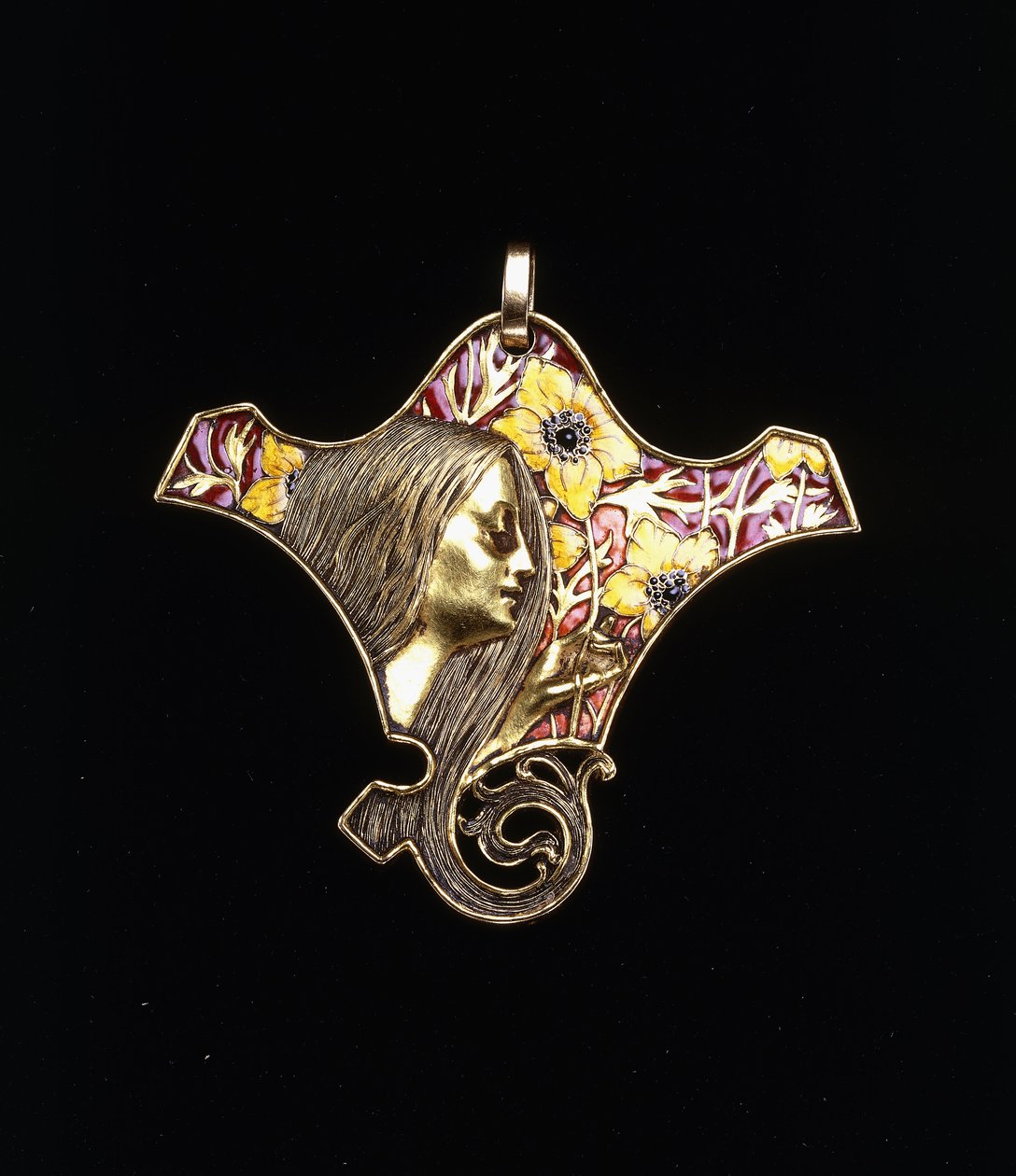 Un pendentif représentant une jeune fille - Rene Jules Lalique