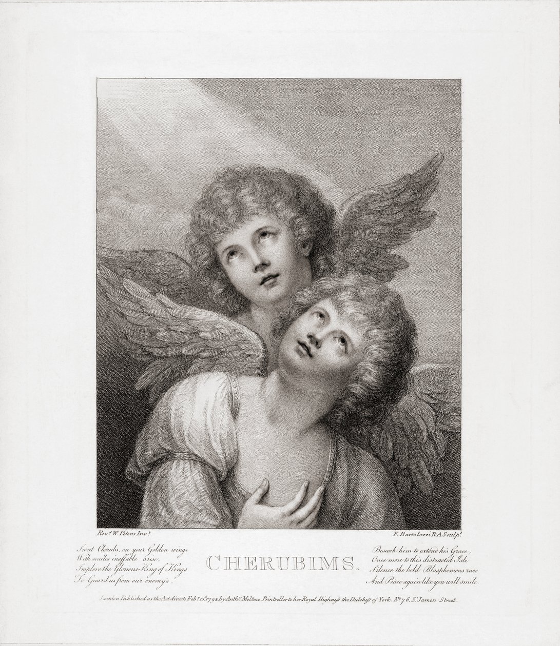 Deux chérubins. Deux anges - Rev. Matthew William (after) Peters