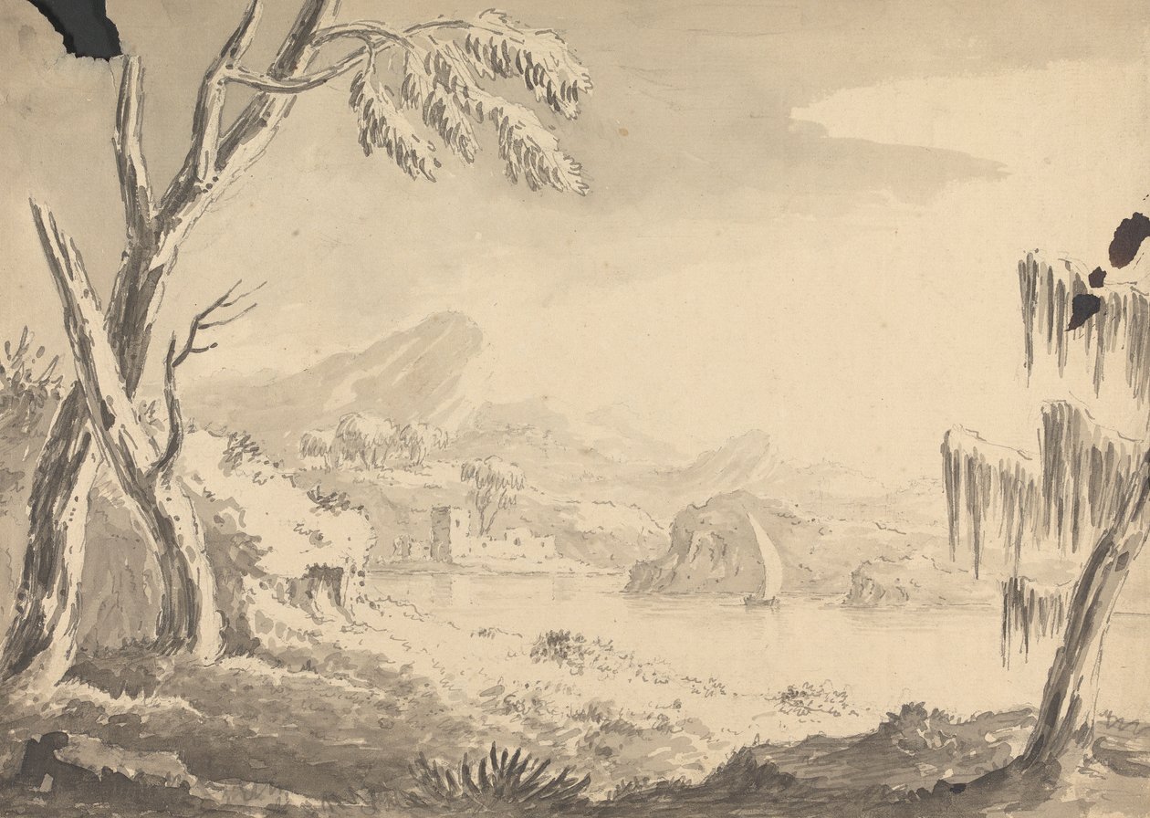 Paysage avec château sur la rive - Rev. William Gilpin
