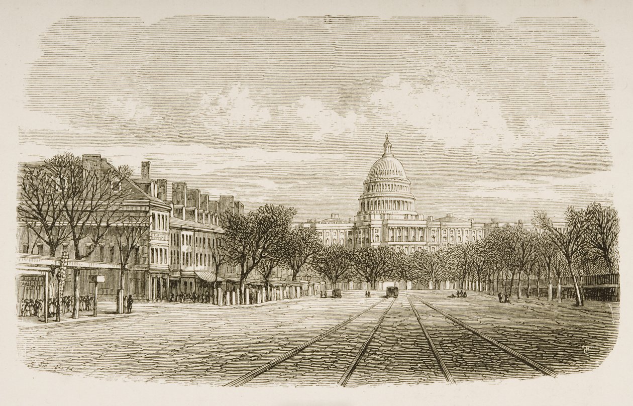 Le bâtiment du Capitole, Washington DC, c.1880 - Reverend Samuel Manning
