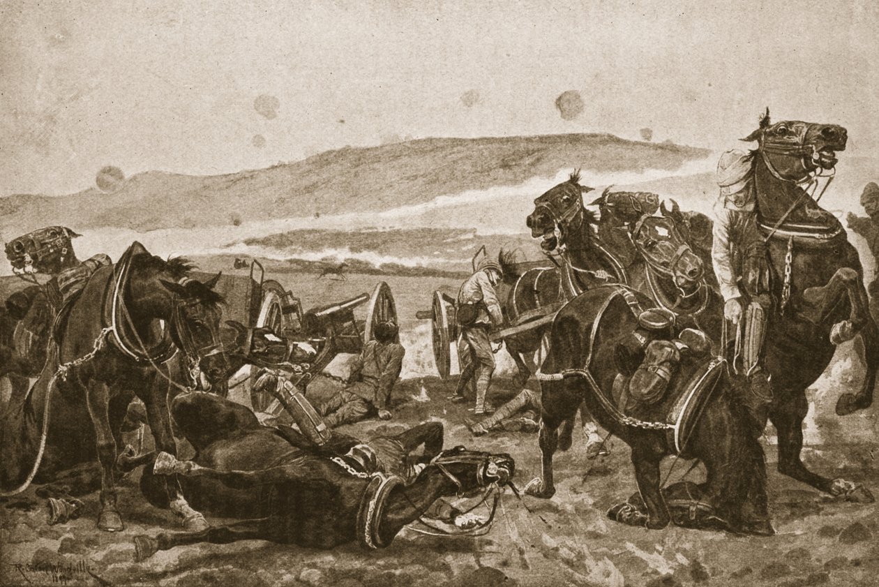 La Bataille de Colenso : la perte de nos canons, illustration de 
