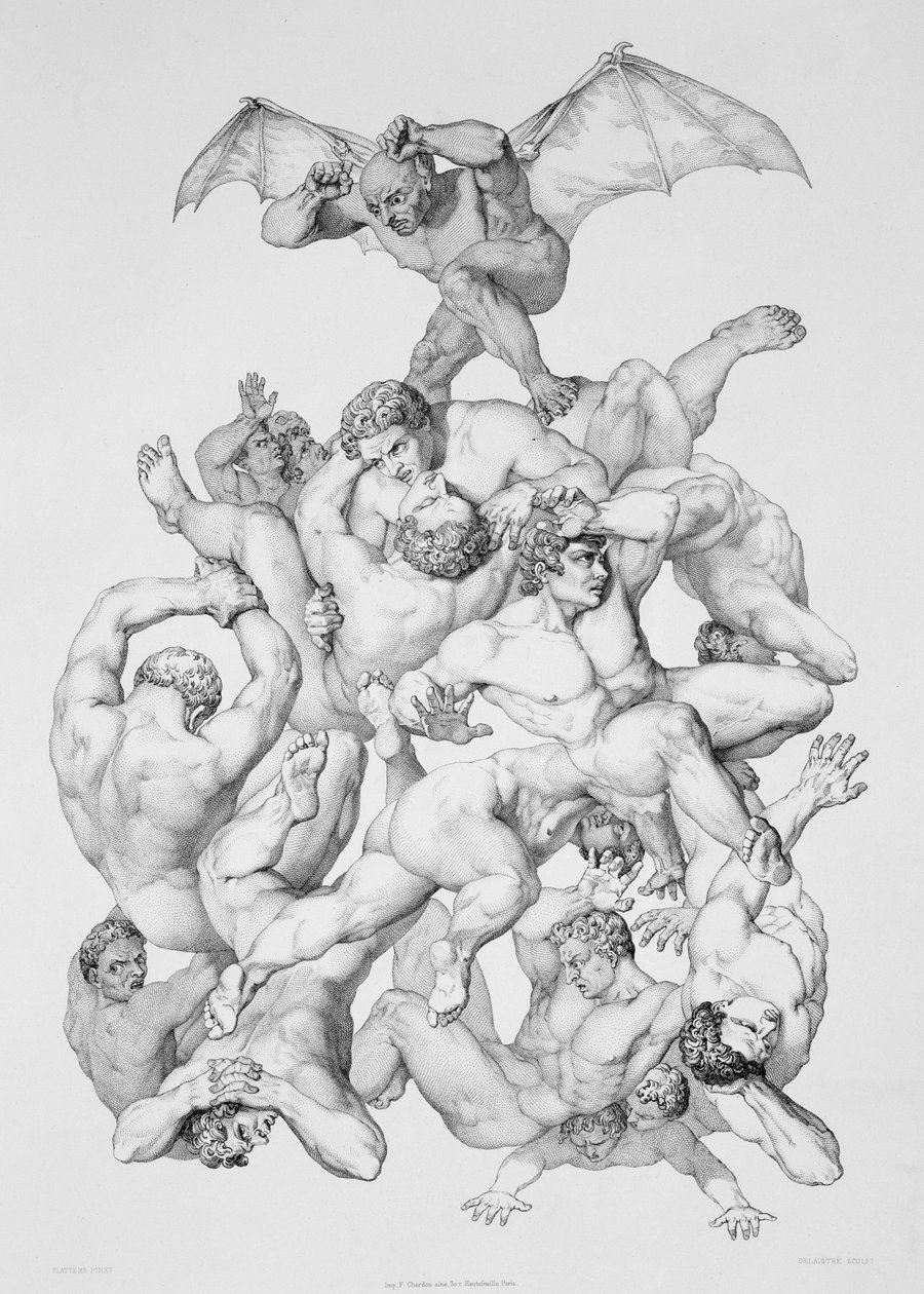 Bélzébuth expulse les anges déchus, illustration pour une édition de 