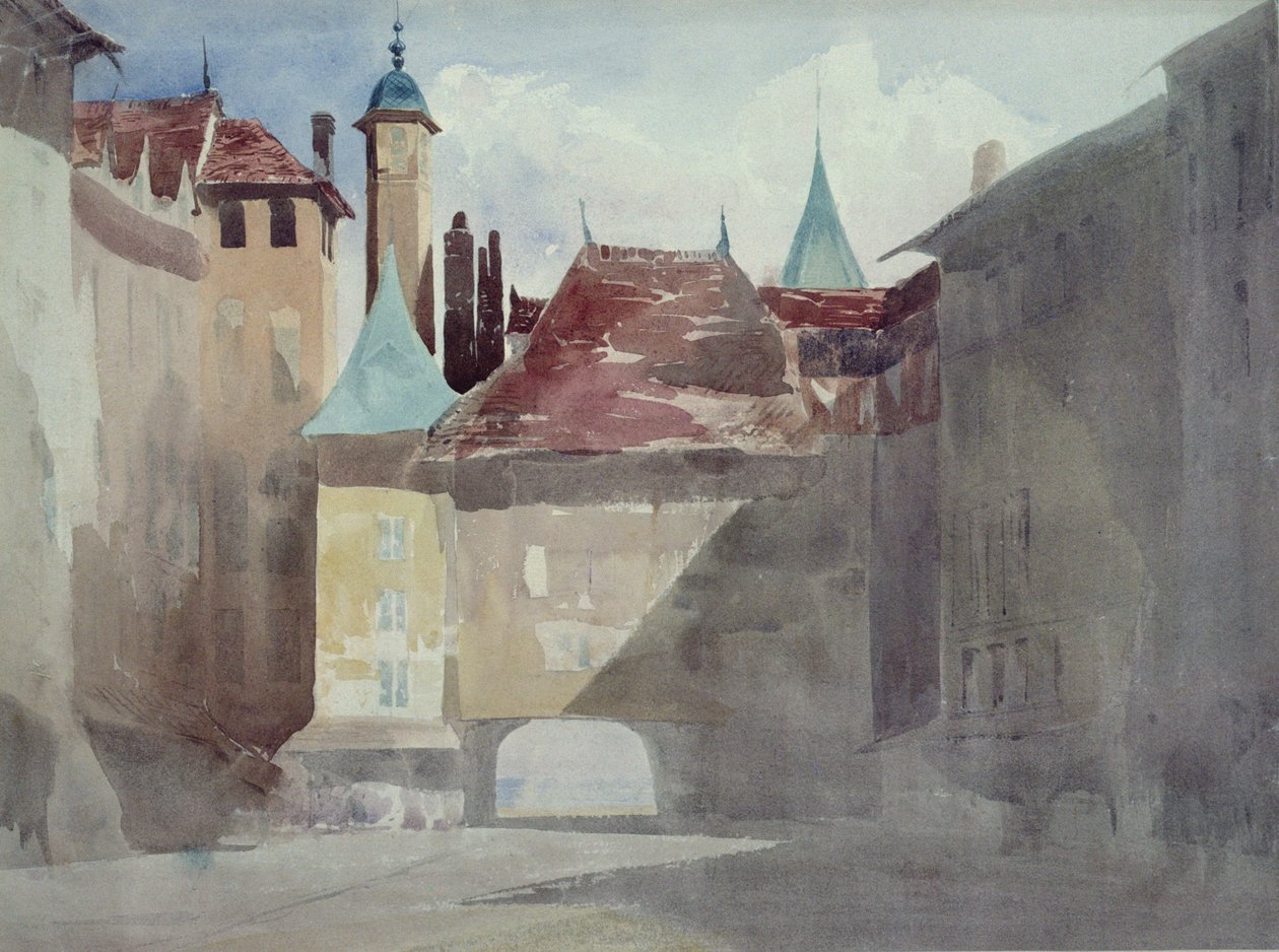 La Place du Molard, Genève - Richard Parkes Bonington