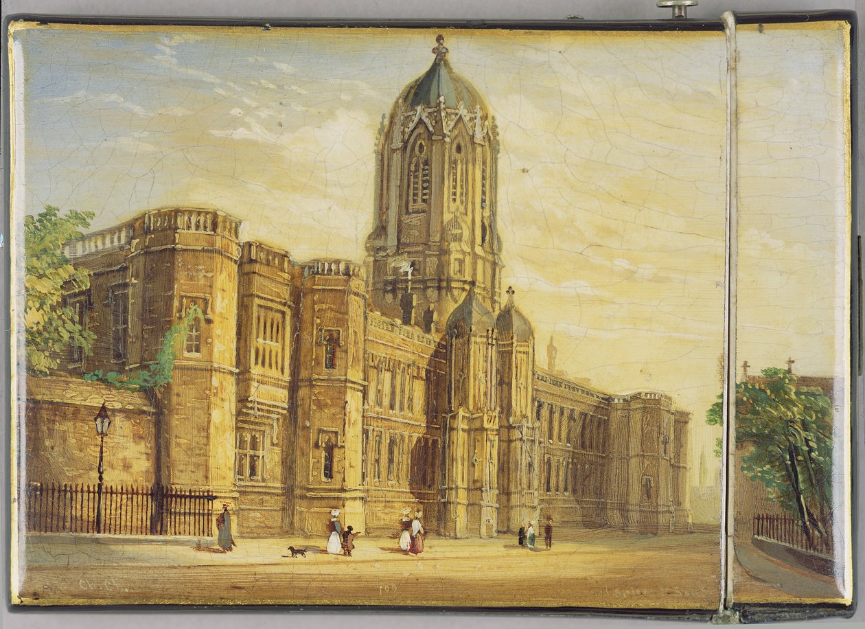 Étui à cartes victorien, avec une scène de Christ Church, Oxford et Tom Tower - Richard Phene and Benjamin W. Spiers