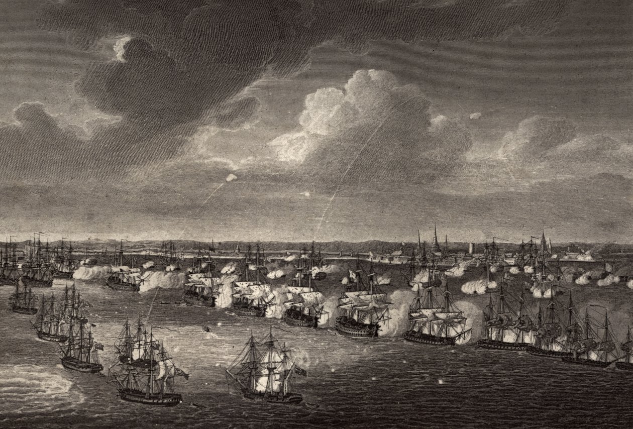 La Bataille de Copenhague en 1801, illustration de 