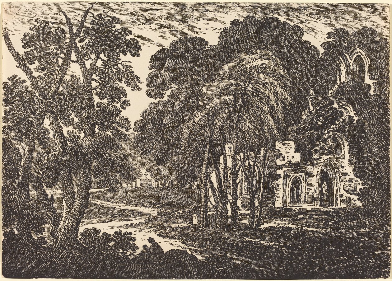 Abbaye en ruines parmi les arbres - Richard Cooper II