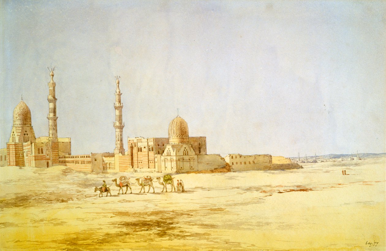 Tombes des califes, Le Caire, vers 1842 - Richard Dudd