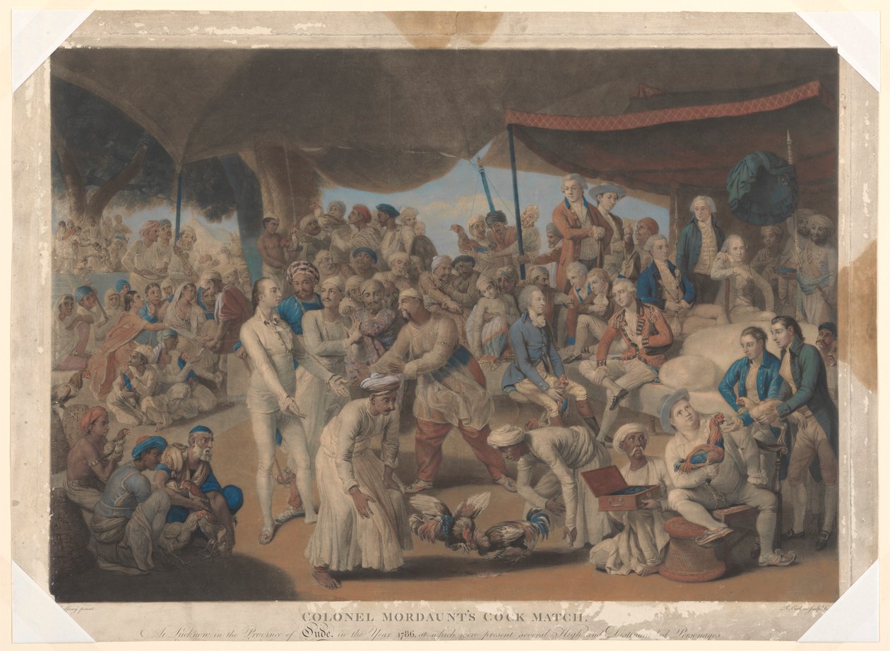 Le combat de coqs du colonel Mordaunt à Lucknow - Richard Earlom
