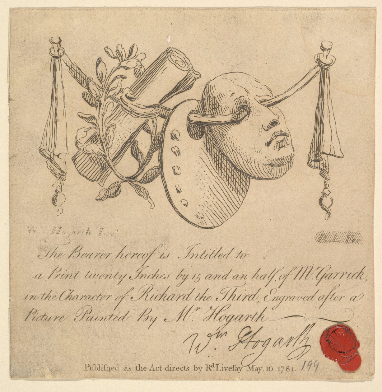 Masque et palette, 1781 - Richard Livesay