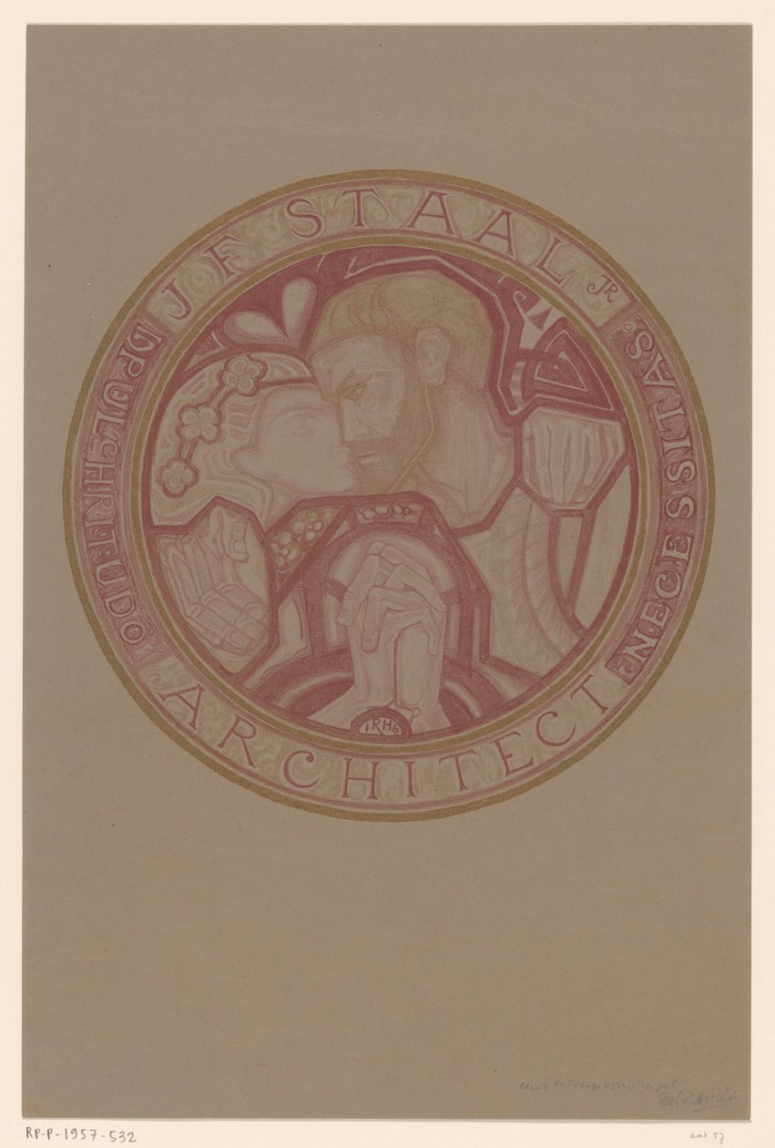 Conception de timbre pour : J.F. Staal - Richard Nicolaüs Roland Holst