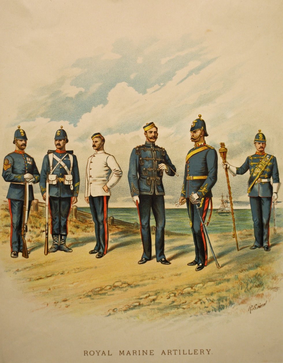 Artillerie royale des marines, 1897 - Richard Simkin