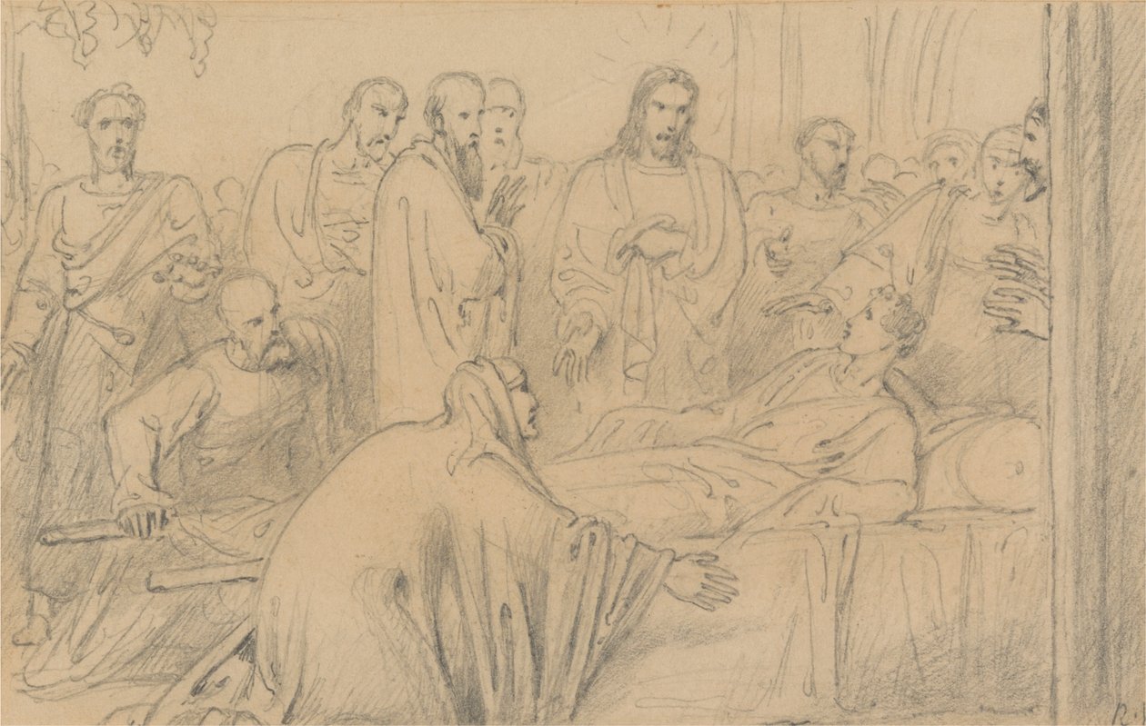 Christ ressuscitant le fils de la veuve (Luc 7:13-16) - Richard Westall