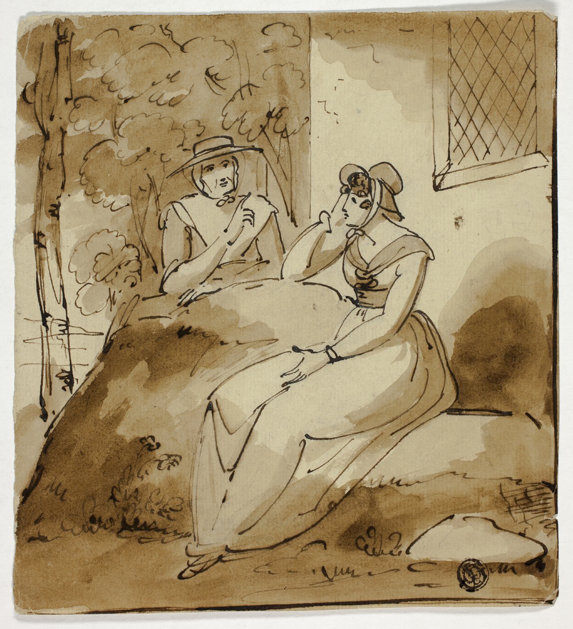 Deux femmes conversant près d