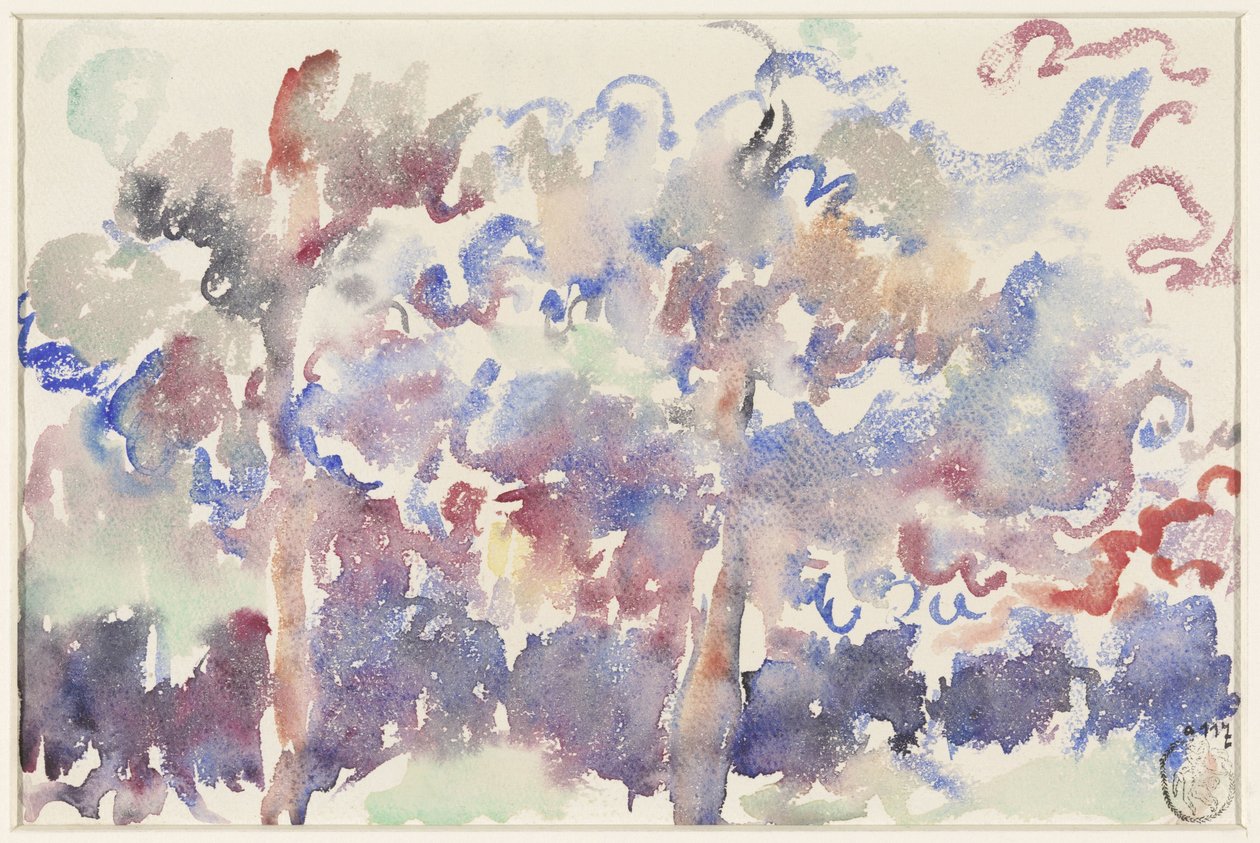 Paysage, Boitsfort, avec arbres fruitiers en fleurs - Rik Wouters