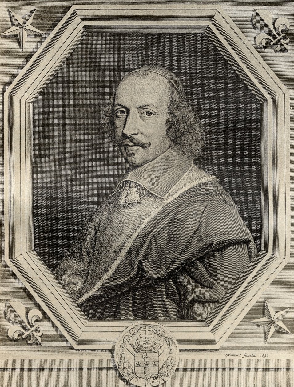 Cardinal Jules Mazarin, gravé en 1656, de 