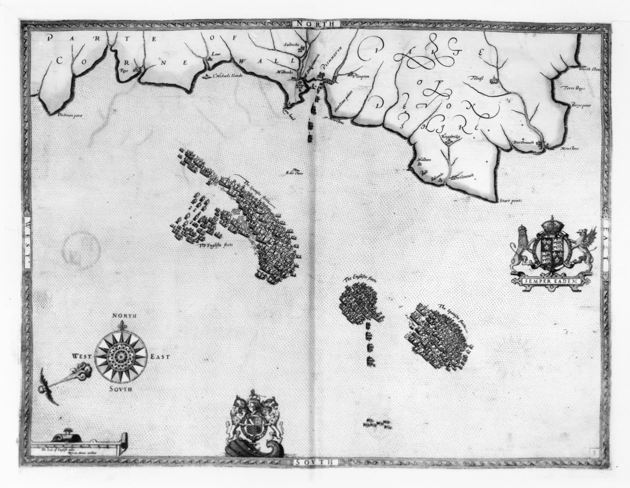 Carte n°3 montrant la route de la flotte de l