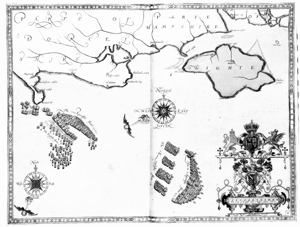Carte No.6 montrant la route de la flotte de l