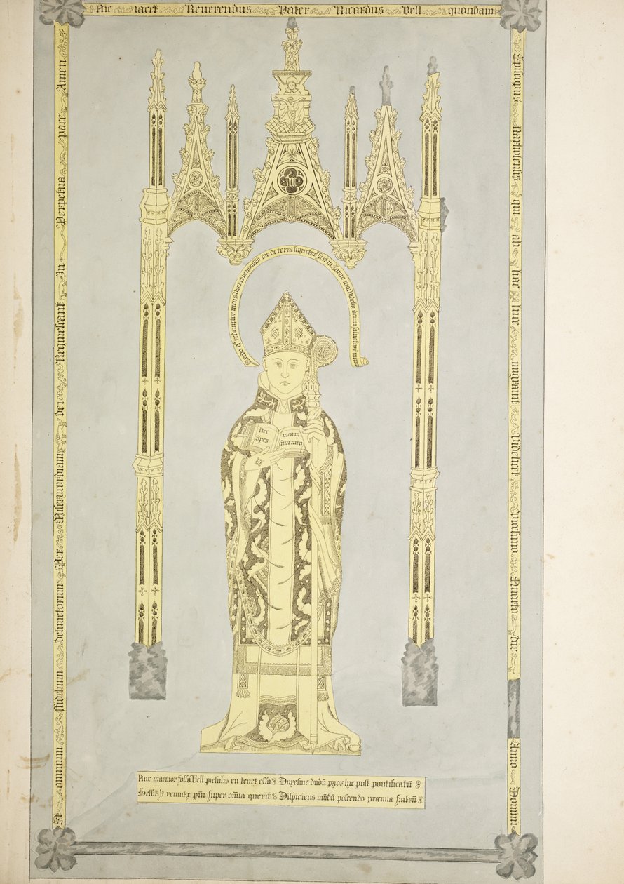 Ms. New Coll 380, f6r. Les antiquités de la cathédrale Sainte-Marie, Carlisle, dessinées par Robert Carlile, 1795 - Robert Carlile