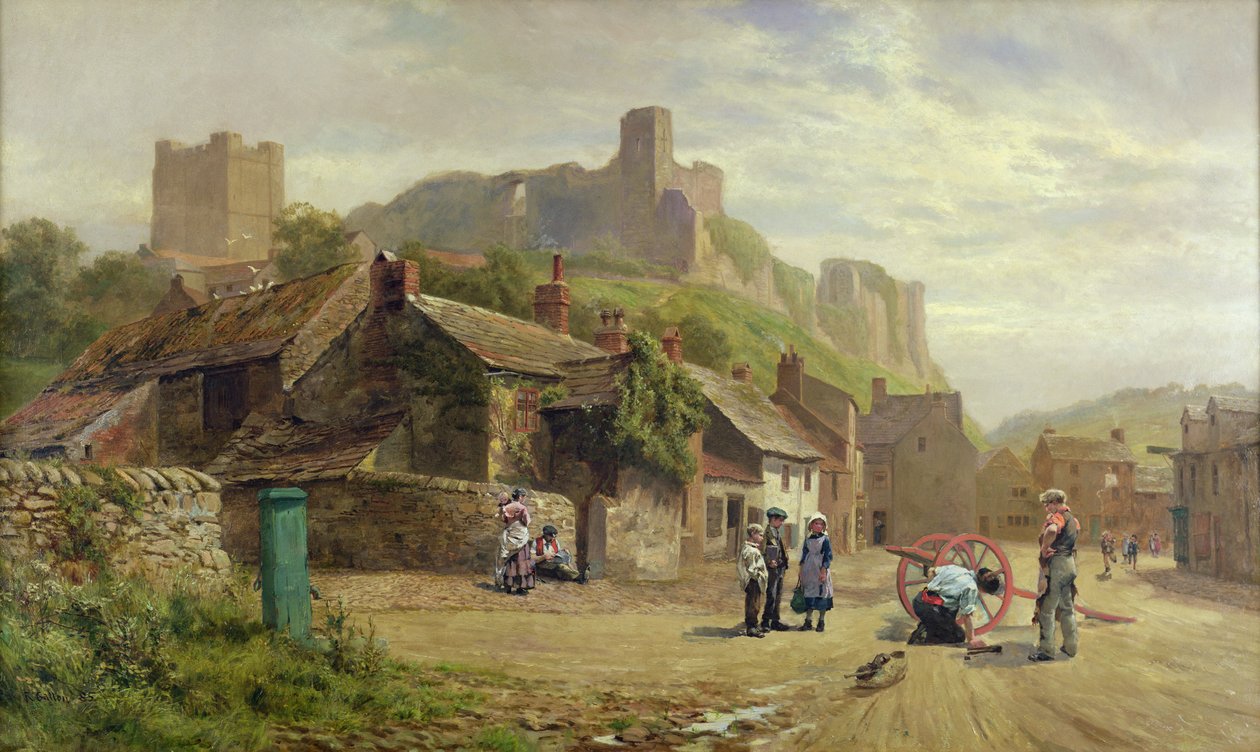 Enfants regardant un charron - Robert Gallon