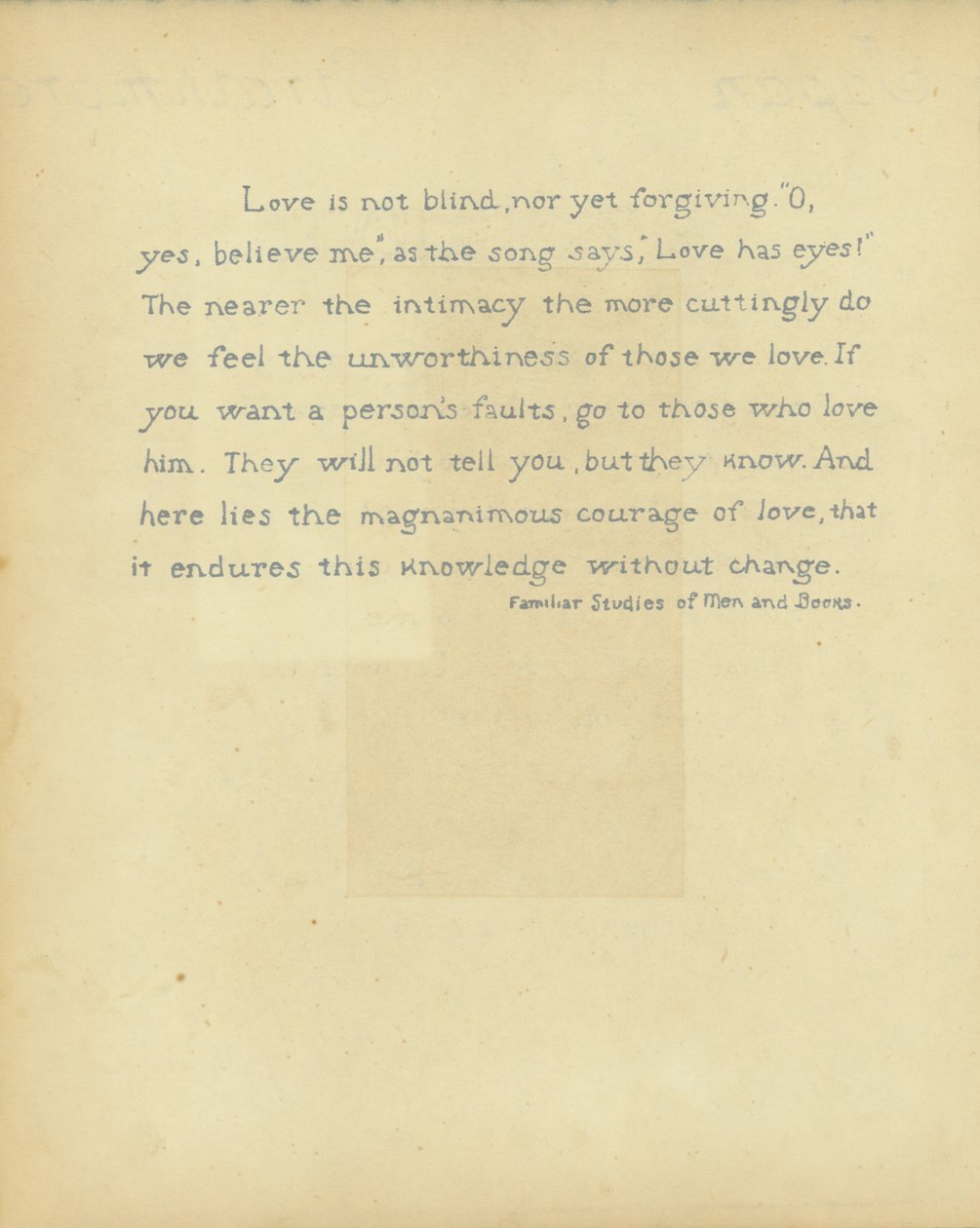 Citation de Robert Louis Stevenson tirée de Familiar Studies of Men and Books - Robert Louis Stevenson