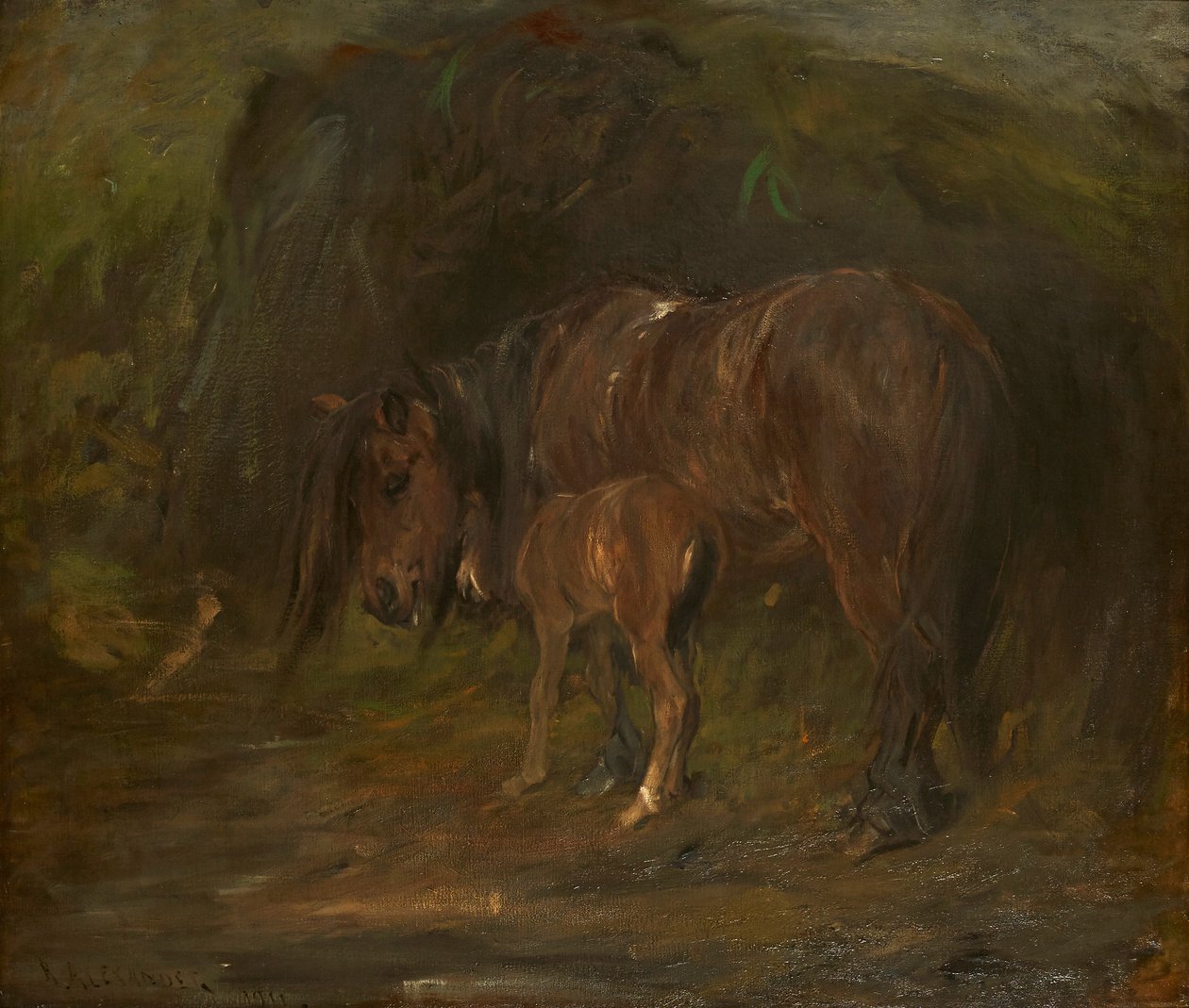 Jument et poulain - Robert Alexander