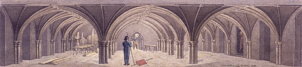 Crypte de Guildhall, Londres, 1821 - Robert Blemmell Schnebbelie