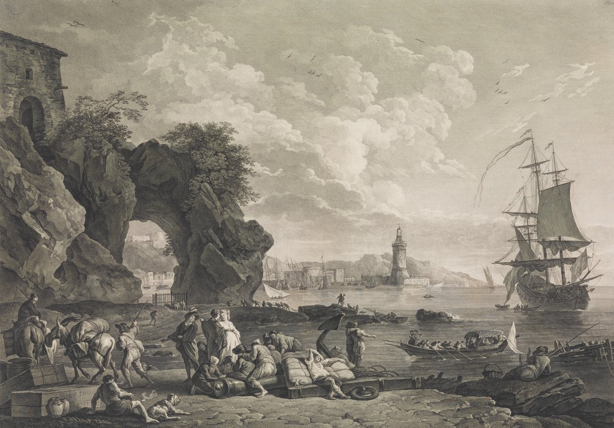 Vue de Pausilype près de Naples, 1785 - Robert Daudet