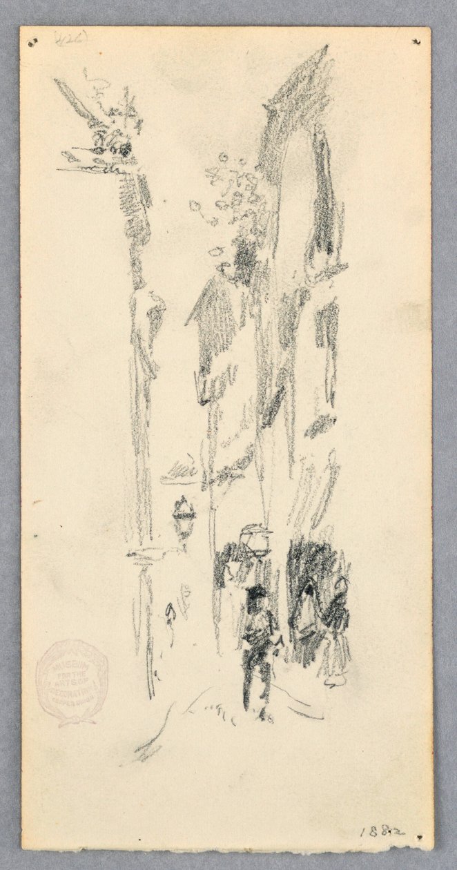 Dessin, scène de rue, Venise, 1882 - Robert Frederick Blum