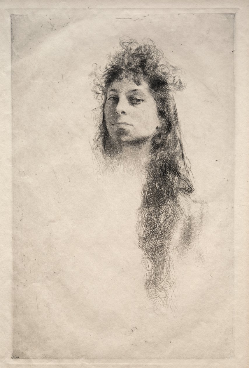 Tête de fille, 1800s - Robert Frederick Blum
