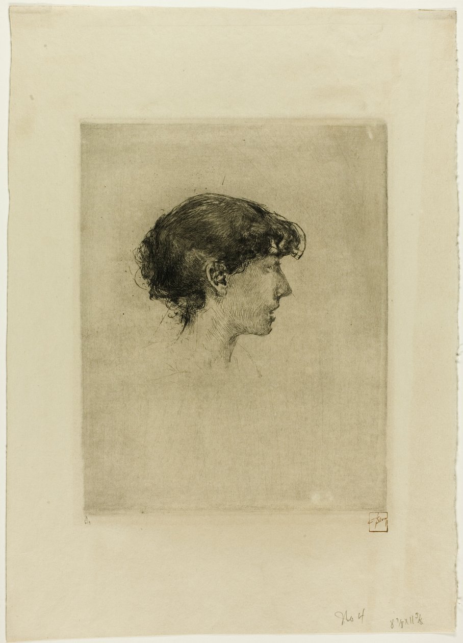 Tête de fille, profil - Robert Frederick Blum